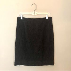 Black Lace J.Crew Pencil Skirt
